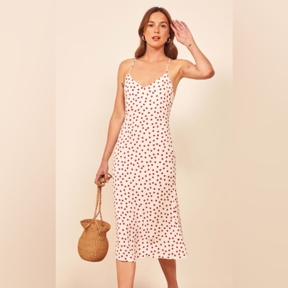 Reformation Kat Midi Dress Size 12 - Picture 1 of 12